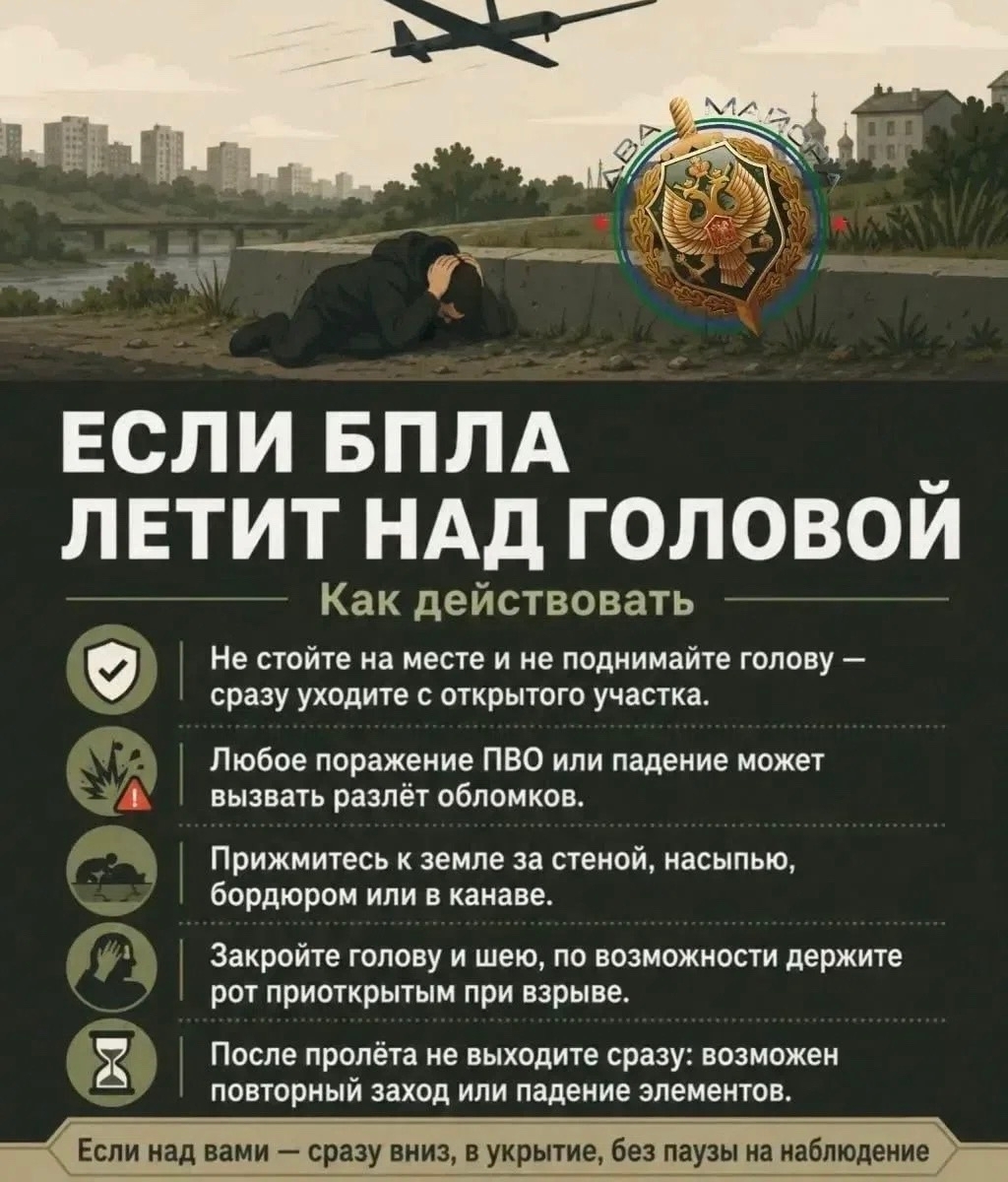 МЧС: что делать при угрозе БПЛА